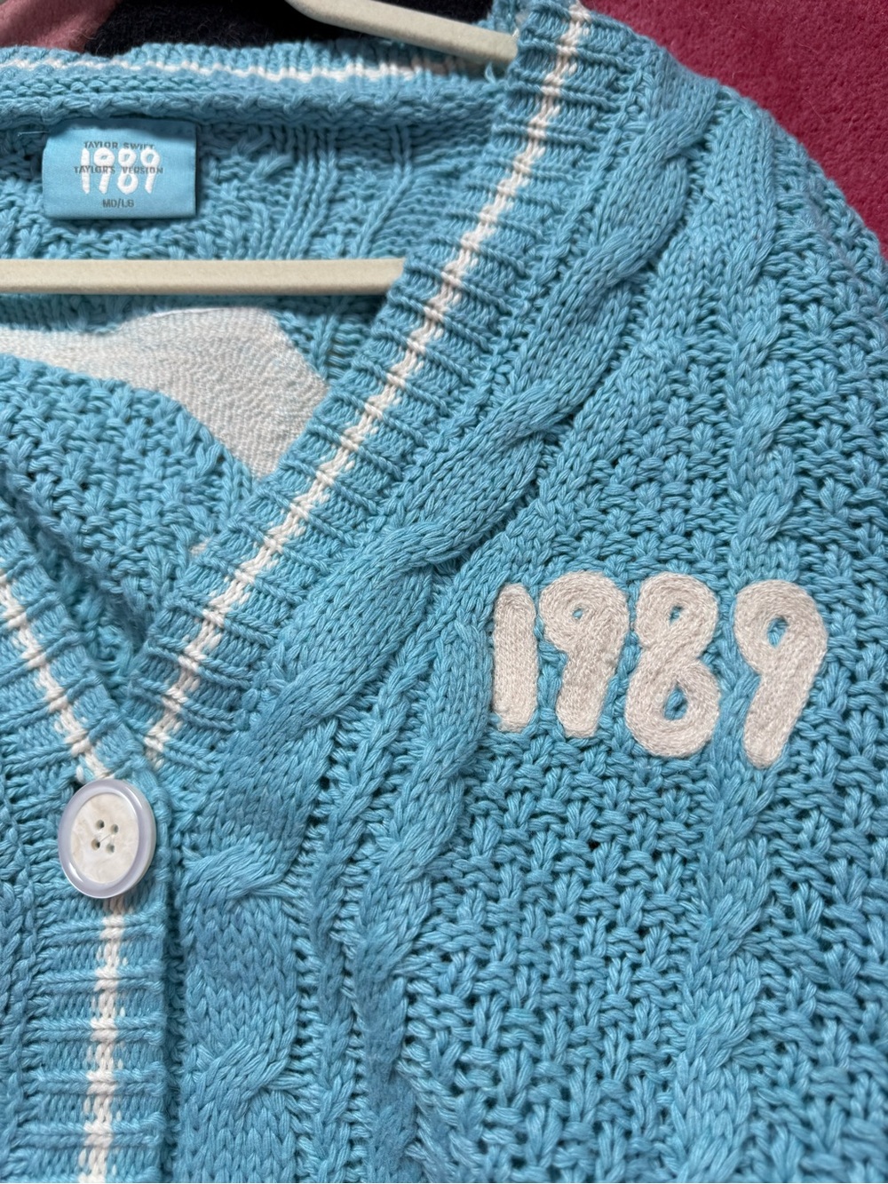 Taylor Swift Official 1989 Seagull Cable Knit Oversized Cardigan Blue M/L Rare - Picture 6 of 11
